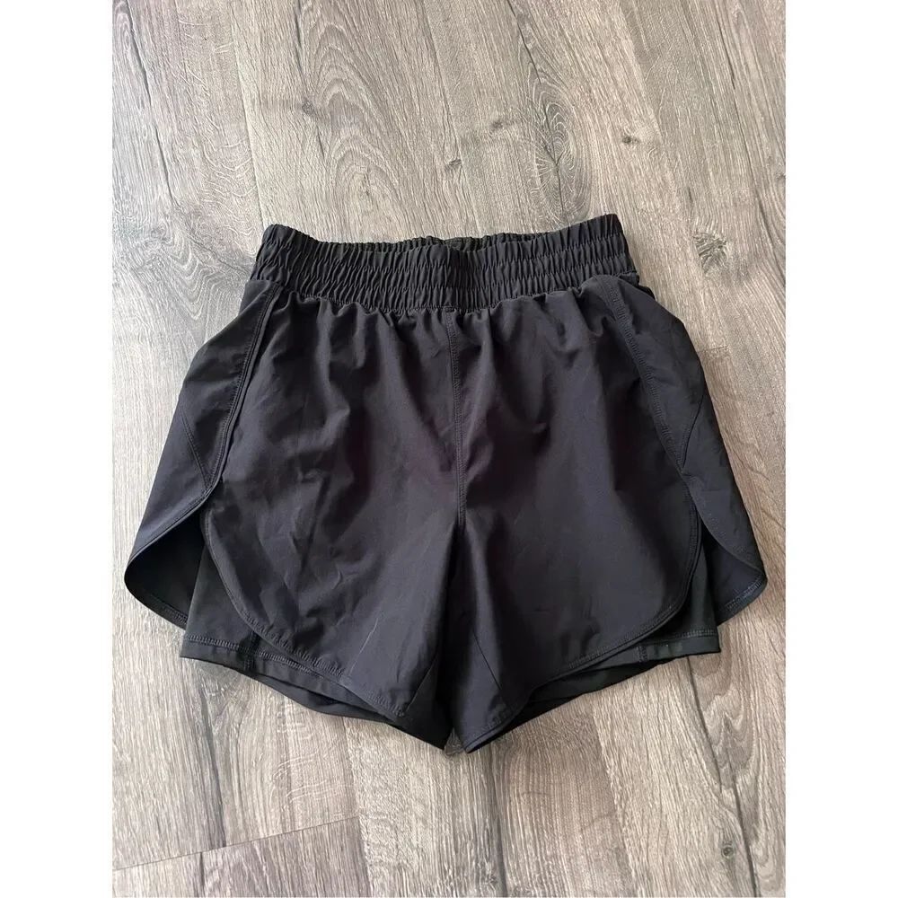 Avia Women's Black Flyaway Running Pull On Shorts Stretch Waistband Size S